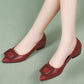 Women's Chunky Heel Leather Shoes