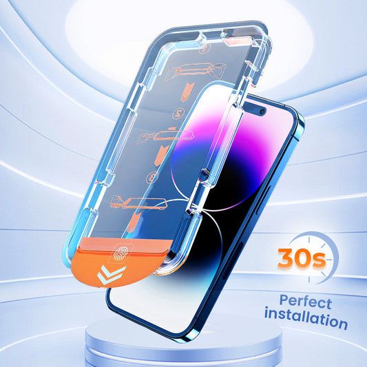 🔥Limited Time 40% OFF🔥4K HD/Anti-Peeping Tempered Glass Screen Protector with Auto Dust-elimination Installation for iPhone