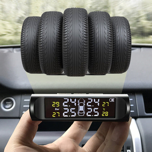 ⏳Time-limited Special⏰Solar Four Wheel Tire Pressure Monitor with Real-Time Display