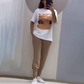 Fashionable Simple Casual  2-Piece Set