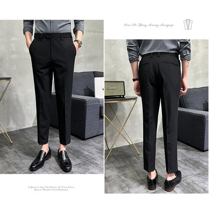 🎁Hot Sale 49% OFF⏳Solid Color Slim Fit Formal Pants