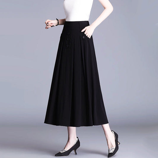 🎁Women's High Waist Draped Casual Pleated Skirt