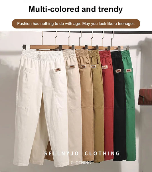 💝Women's Elastic Waist Cotton Pants✈️Free Shipping