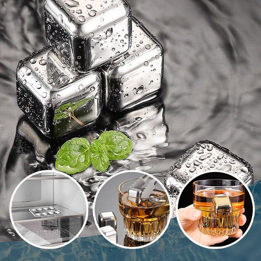 🍹🧊6pcs /8pcs Stainless Steel Ice Cube Set