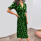⏳Time-limited Special💃Dress in polka dots with deep V neckline