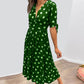 ⏳Time-limited Special💃Dress in polka dots with deep V neckline