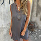 💖Big price reduction! 49% OFF🔥💖Women's Sleeveless Button Pocket V-Neck Dress
