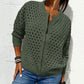 🎁 Hot Sale 49% OFF 🔥Women's Casual Zipper Knit Jacket with Hollow Design