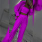 ⏳Time-limited Special⏰Women's Sequin Blazer & Wide-Leg Pants (3-Piece Set)