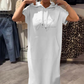 🎯Limited time 50% OFF✨Women’s Solid Short-Sleeve Hooded Long Dress👗