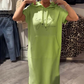 🎯Limited time 50% OFF✨Women’s Solid Short-Sleeve Hooded Long Dress👗