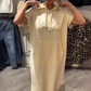 🎯Limited time 50% OFF✨Women’s Solid Short-Sleeve Hooded Long Dress👗