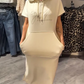 🎯Limited time 50% OFF✨Women’s Solid Short-Sleeve Hooded Long Dress👗