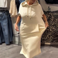 🎯Limited time 50% OFF✨Women’s Solid Short-Sleeve Hooded Long Dress👗