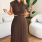 ✨ Women’s Cap Sleeve Split Dress | Flattering Fit