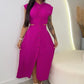 ✨ Women’s Cap Sleeve Split Dress | Flattering Fit