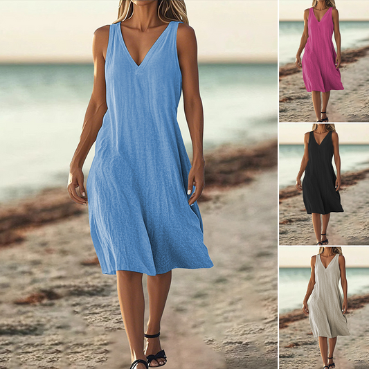 ⏳Time-limited Special⏰Women's Sleeveless V-Neck Dress
