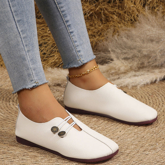 ⏳Time-limited Special⏰Women's New Soft Synthetic Leather Flat Shoes