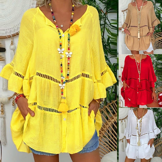 Women’s Casual Hollow Out V-Neck Dress