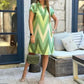 🍂Autumn Specials🍂 Women's Casual V-Neck Printed Midi Dress