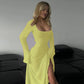 ⏳Time-limited Special⏰Women’s Square Neck Tie Waist A-Line Dress