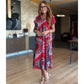 ⏳Time-limited Special⏰Women's Casual V-Neck Printed Maxi Dress