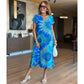 ⏳Time-limited Special⏰Women's Casual V-Neck Printed Maxi Dress