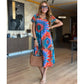 ⏳Time-limited Special⏰Women's Casual V-Neck Printed Maxi Dress