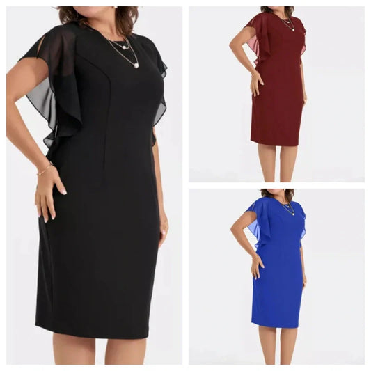 ⏳Time-limited Special⏰ Solid Round Neck Midi Dress