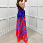⏳Time-limited Special⏰Women's Fashion Printed Mesh Sheath Split Dresses