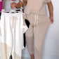 ⏳Time-limited Special⏰Women's 2-Piece Outfits Casual T-Shirt & Crop Joggers