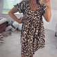 ⏳Time-limited Special⏰Women's Casual Leopard Print Mini Dress👗Leopard Mini Dress – Flirty, Fun & Fashion-Forward