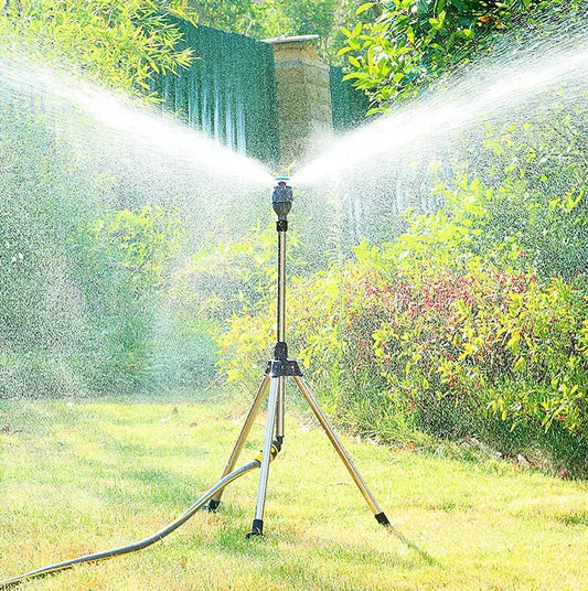 💦🌹Stainless Steel Rotary Irrigation Tripod Telescopic Support Sprinkler