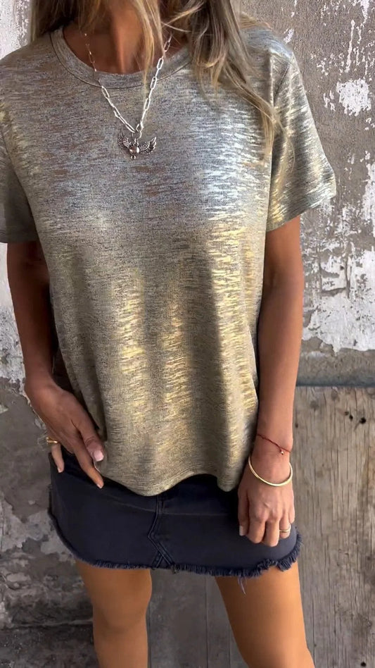 🔥LAST DAY 32% OFF🔥Gold Foil Short-sleeved T-shirt