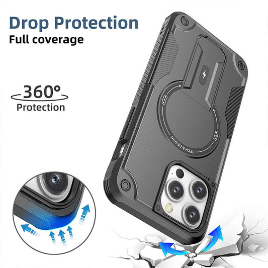 Invisible Bracket Mecha Style Mobile Phone Case for iphone